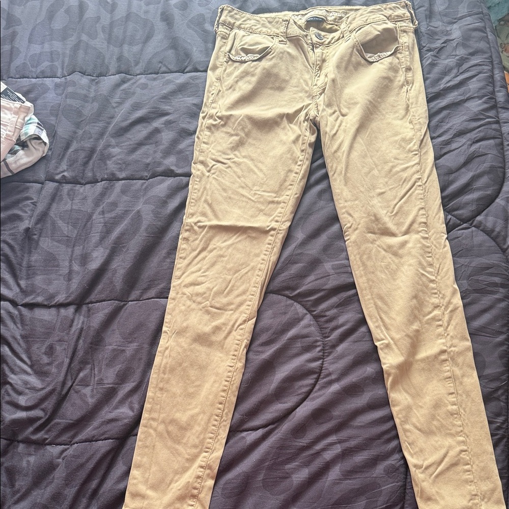 American Eagle Outfitters Tan Skinny Jeans
